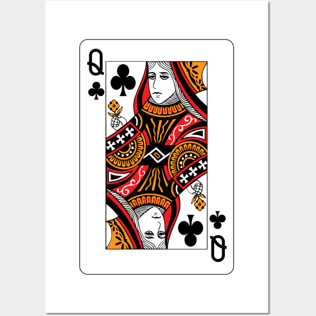 Queen of Clubs Wall Art by rheyes